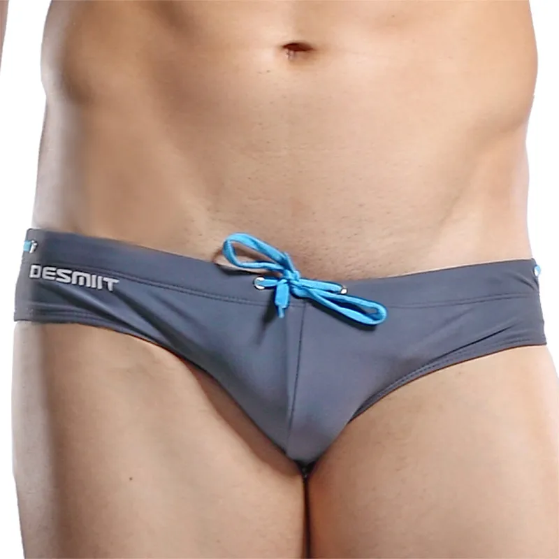 Мужские плавки для плавания, сексуальные трусы с низкой посадкой, купальный костюм для геев, купальный костюм для мужчин, шорты для серфинга, DESMIIT Board - Цвет: DESMIIT Gray