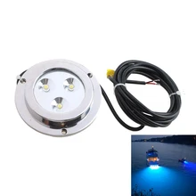 Ksol 3*2 Вт синий Нержавеющая сталь IP68 Водонепроницаемый светодиодный морской подводная лодка свет яхты Свет