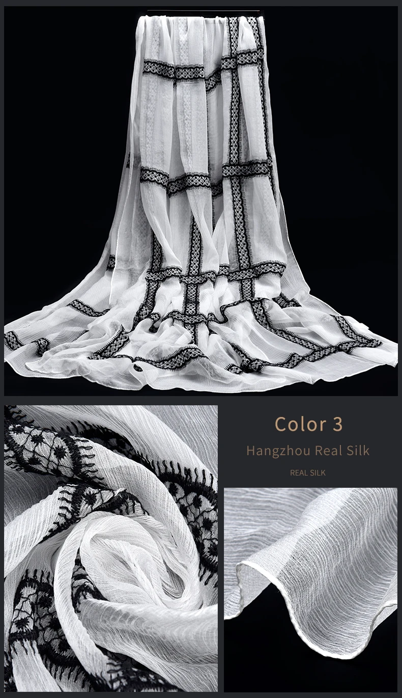 Женский шарф из чистого шелка, роскошный бренд, шелк, шаль и накидка s для дам, однотонный шелк из Ханчжоу, накидка, натуральный шелк, шарфы