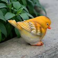 Милые искусственные статуэтки с птицами из смолы, украшение для газона, реквизит для фотосессии, декор для сада, декор с зажимом, вечерние украшения, садоводство