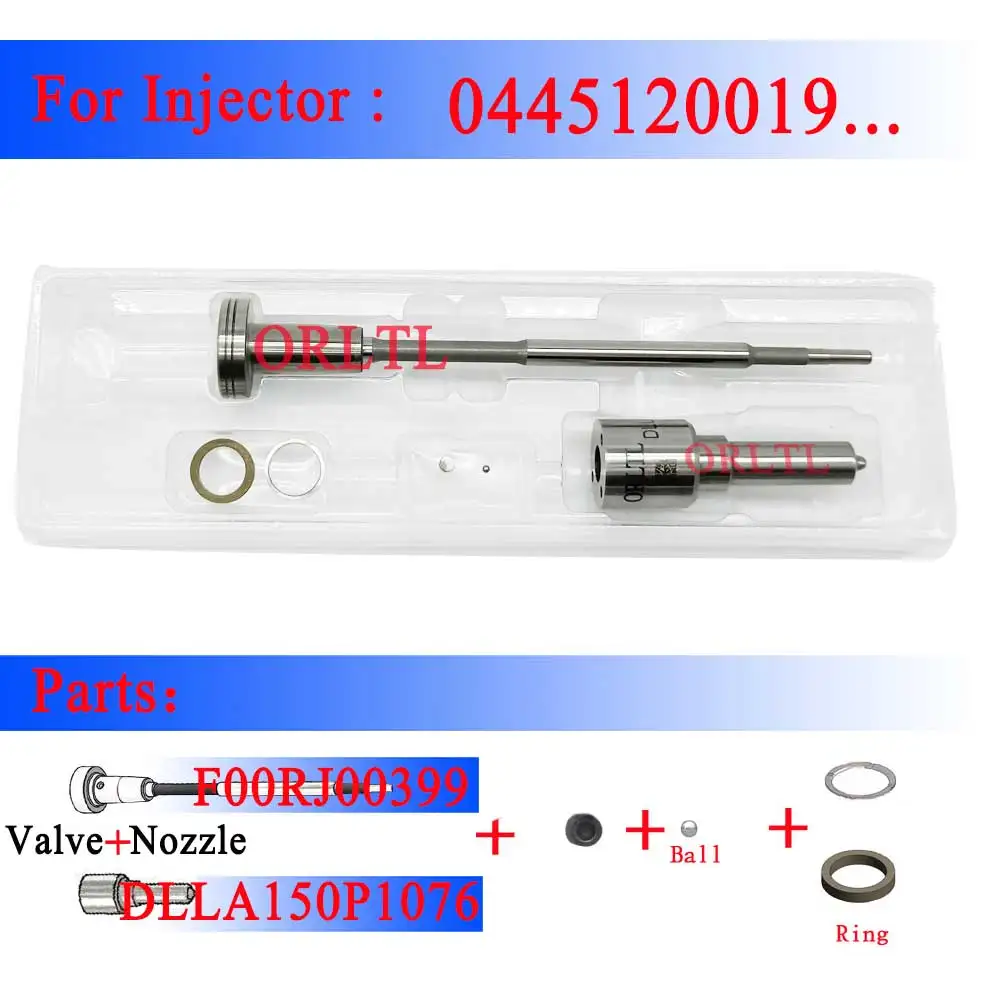 

Diesel Injector Repair Kits Nozzle DLLA150P1076 (0433171699), High Speed Steel Valve F00RJ00399 For Nissan 0445120084 0445120019