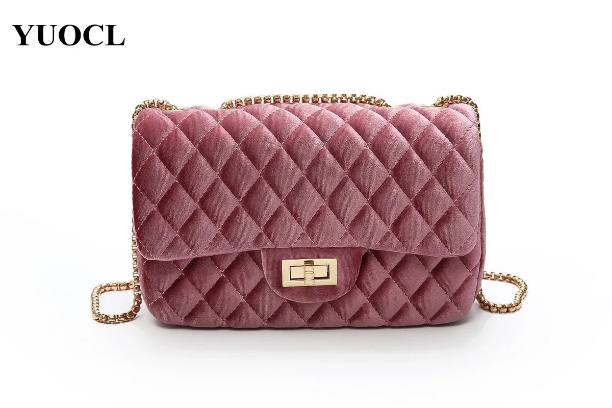 

Velvet Chain Women Crossbody Messenger Bags Shoulder Leather Handbags For Famous Luxury Brand Designer Bolsa Feminina Sac 2018