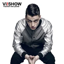 VIISHOW Лоскутное Кожаные Мужские Куртки И Пальто Вскользь Куртка Бомбардировщик Мужские Пальто Модной Одежды Хип-Хоп Продажа Мужской Куртка “Пилот”