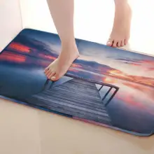 Озеро Стиль Ванная комната коврик, забавные Нескользящие коврик для ванной, душ, Шторы s аксессуары, соответствующие вашему душ Шторы