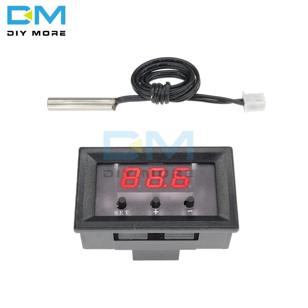 

DC 12V W1209 Digital Thermostat Temperature Control Board Thermometer Controller Switch Module Red LED Waterproof NTC Sensor