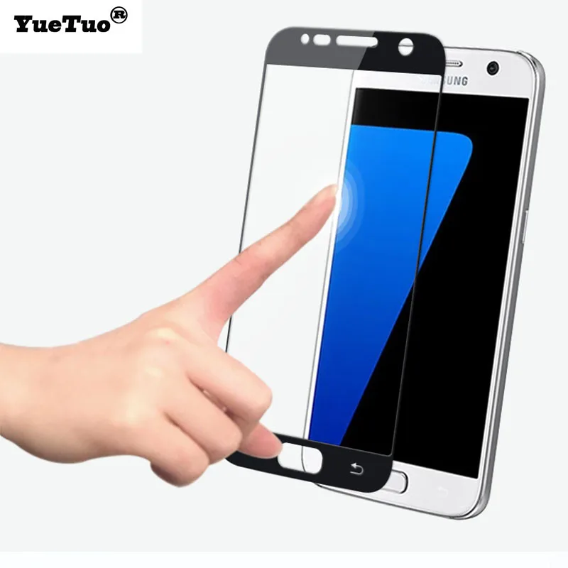 

YueTuo full curved tempered glass for samsung galaxy s7 s 7 g930 2.5D 9h film front protective screen protector protection film