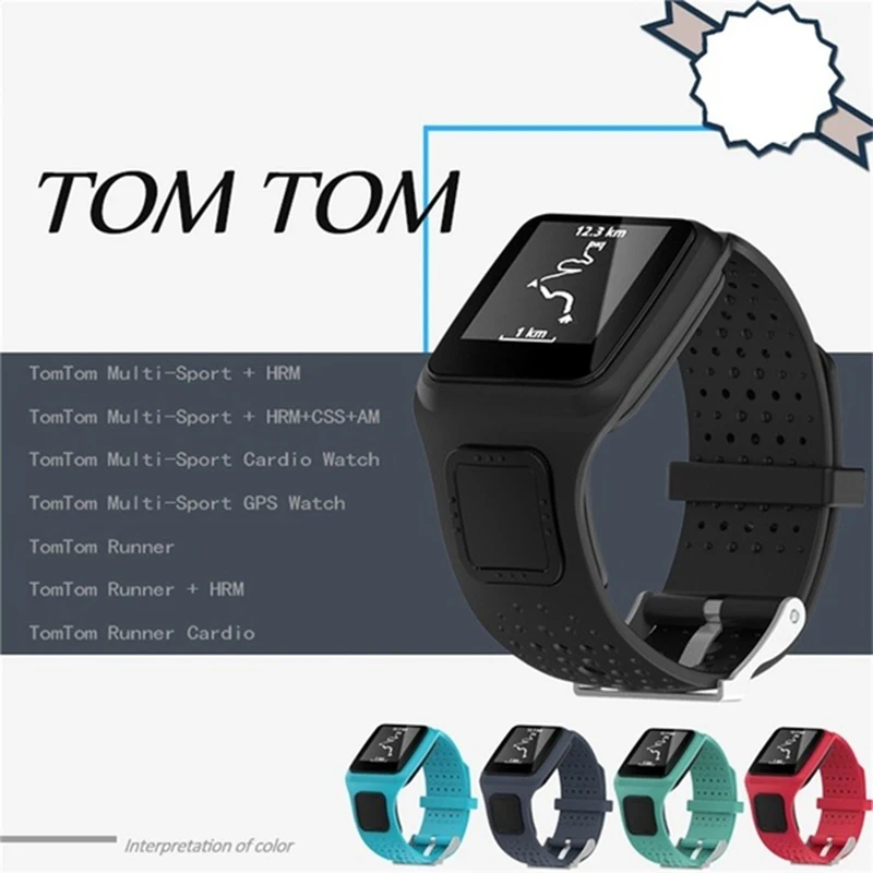 Мягкий силиконовый ремешок для часов TomTom 1 серии смарт-часы спортивный ремешок аксессуары для TomTom мульти-спортивный бегун gps ремешок для часов