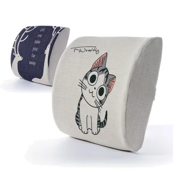 

1Pcs Fashion 34X32X11cm Cartoon chi's Cat Memory Cotton Waist pillow Superhero design Protect the back cushion lumbar pillow