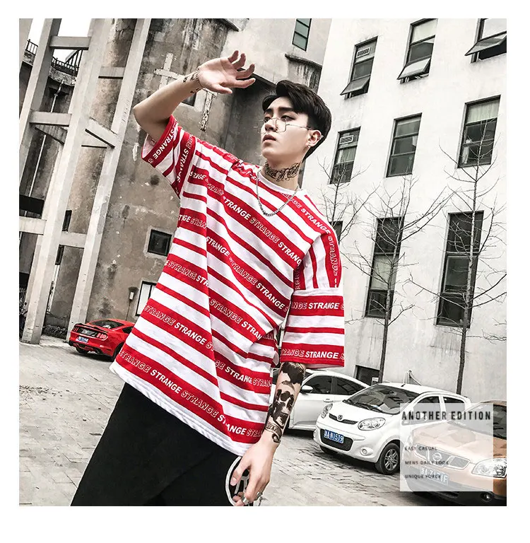 Hiphop Street Camisa Swag Rasgados Vintage Rap Mens Clothing  (4)
