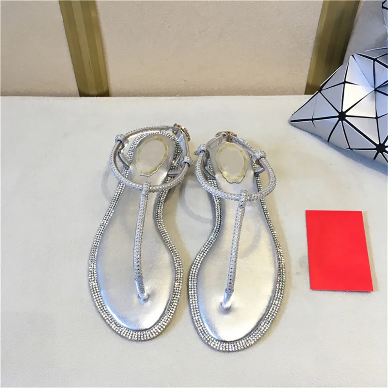Cheap Luxury Crystal Women Shoes Sandals Summer Flip Flops Flats Fashion Cross Strap Flat Sandals Gladiator Shoes 7