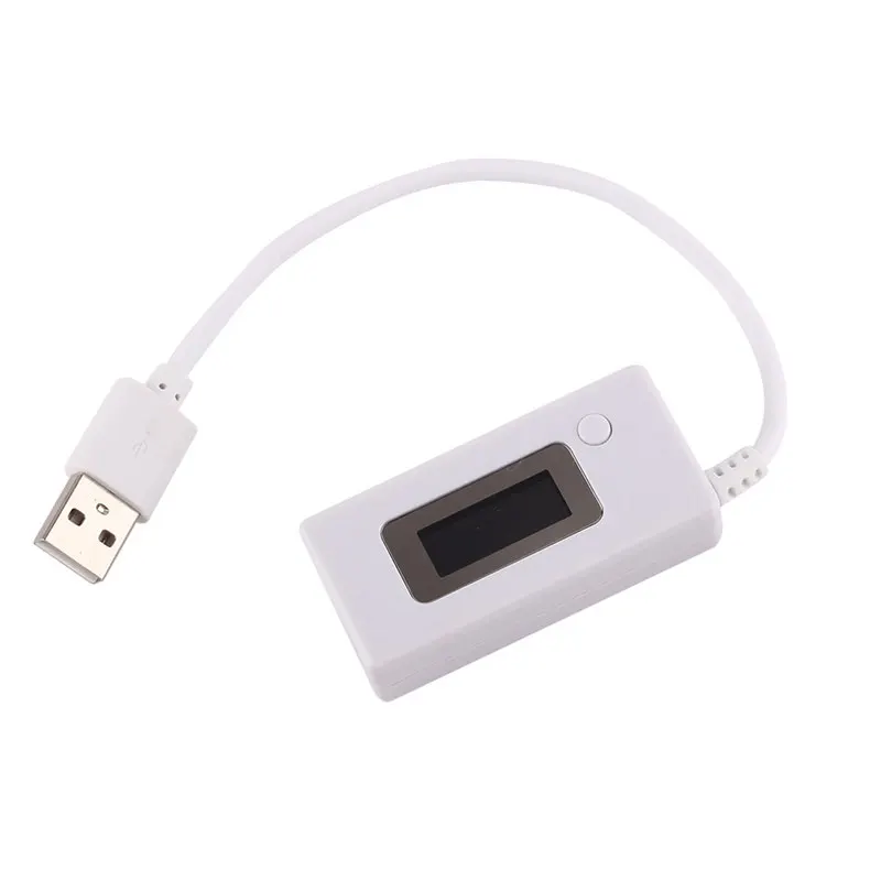 ЖК-дисплей Micro USB зарядное устройство батарея детектор цифровой ёмкость напряжение измеритель тока измерения безопасности тестер с нагрузкой резистор 2A/1A - Цвет: White