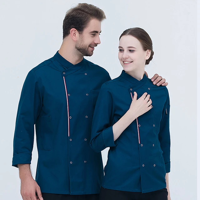 Unisex Restaurant Kitchen Uniform Work Clothes New Chefs Coat Catering