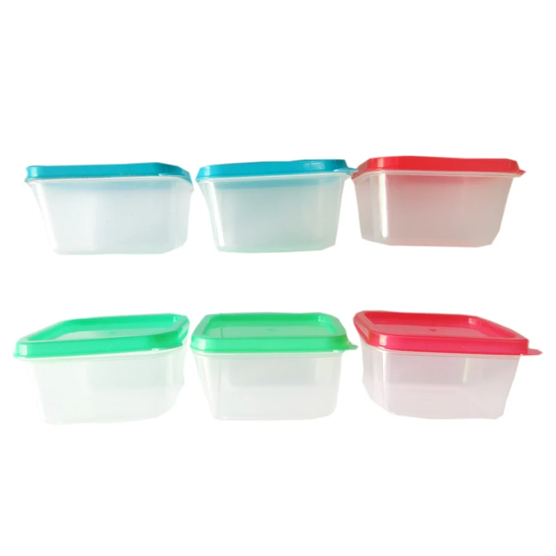 

Plastic container 6Pieces/set lunchbox Multi-Color Portion Control Container Kit BPA Free Lids Labeled Bento Box Food Storage