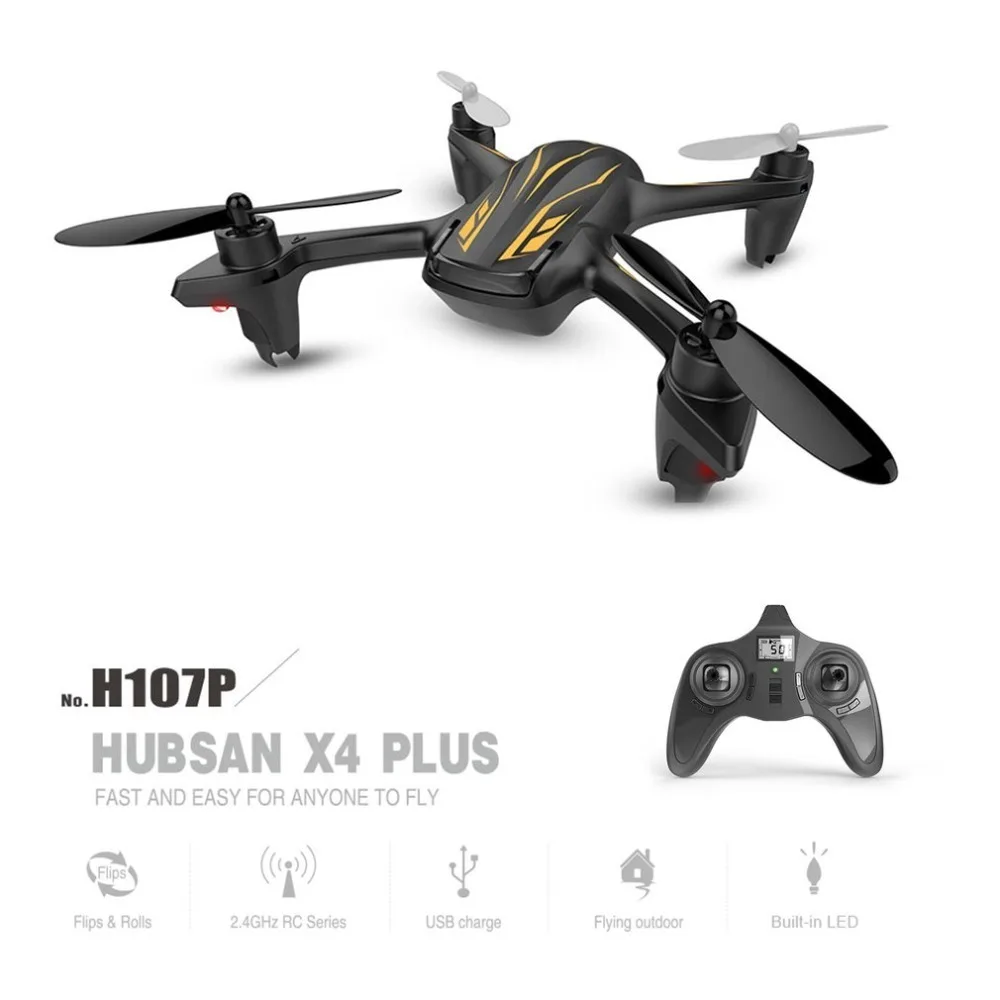 Hubsan X4 Plus H107P ГГц 4CH 6 осевой гироскоп мини Дрон RTF RC Квадрокоптер с 3D переворачивает
