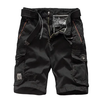 

New 2019 Men Cargo Shorts Casual Loose Short Pants Camouflage Military Summer Style Knee Length Plus Size 4 Colors Shorts Men