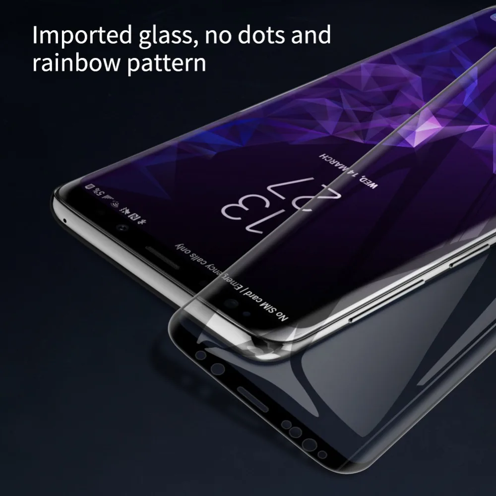 Оригинал NILLKIN для Samsung Galaxy S9 стекло 9D DS + MAX изогнутое полностью закаленное plus