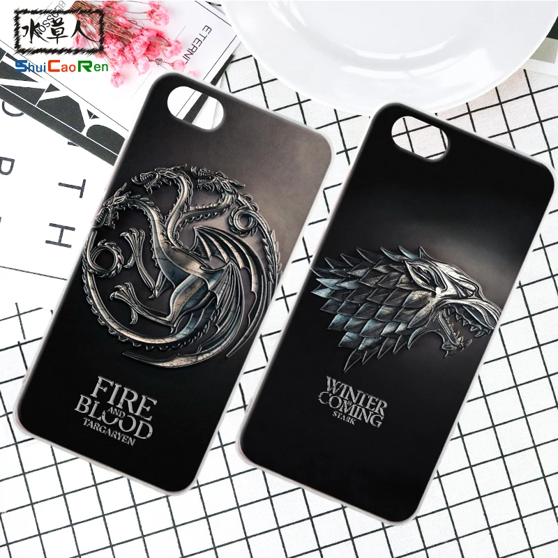 

ShuiCaoRen Silicone Case For Apple iPhone 5 5S SE Retra Game of Thrones Cover Phone Coque Ice and Fire Fundas For iphone 5S