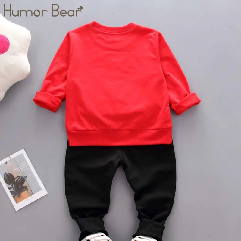 Humor Bear/Новинка года, Рождественская одежда для маленьких девочек возрастом от 1 года до 4 лет комплекты для малышей костюм для мальчиков футболка с цветочным узором для мальчиков+ штаны