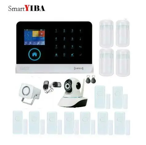 Smartyiba приложение Управление безопасности smart Беспроводной магазин сигнализации Системы с белым сирена сети Камера SMS GPRS Сигнализация