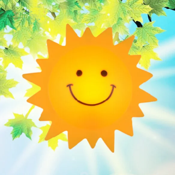 De dibujos animados pequeño sol niños lámparas de pared lámpara de