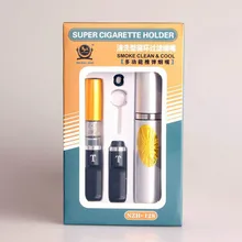 Мини Портативный пластмассовый мундштук Уменьшить Tar сигареты инструмент для травы курительная трубка фильтр для табачных сигарет комплект
