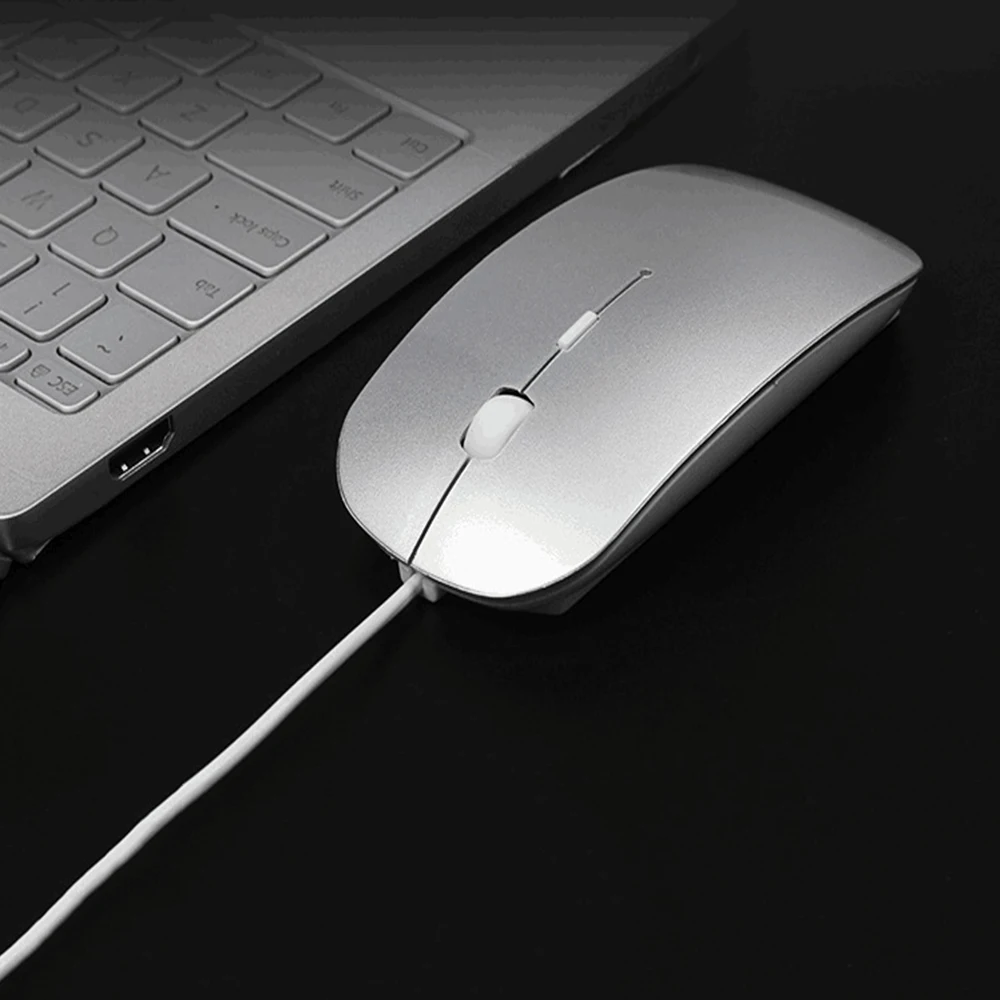 Ультра тонкий USB Проводная мышь 1600 dpi мыши кнопка отключения звука для ноутбука ПК MacBook Air Pro
