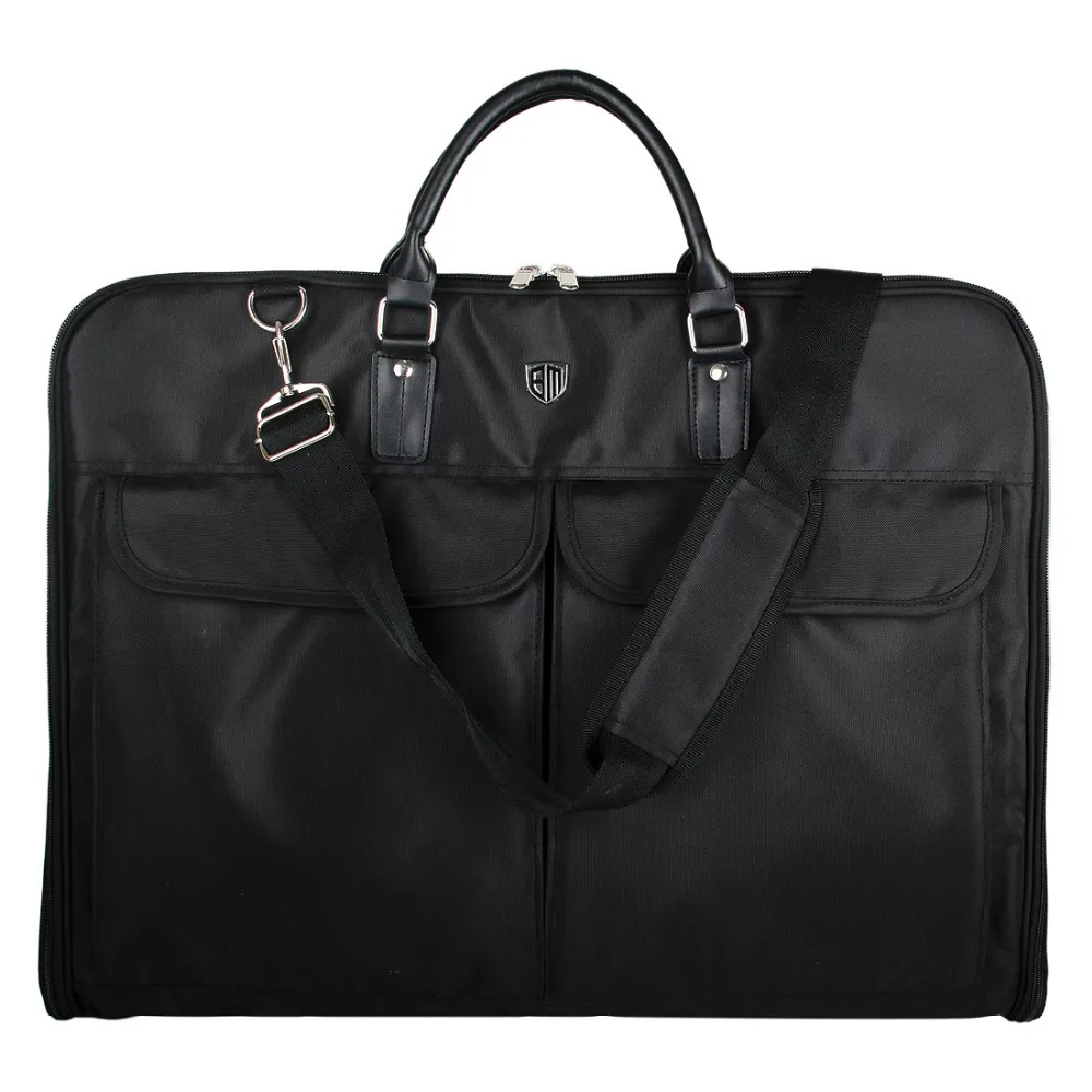 BAGSMART sac de costume de haute qualité noir pli vêtement sacs de voyage pour hommes avec poche à glissière sac de rangement Portable - 2