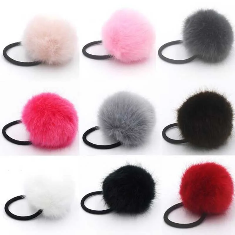 

Korean Rabbit Hair Accessories Ball Cute Girls Rope Elastic Rubber Hair Ties Women Fashion Jewelry Hair Band Headwear Hair Pins