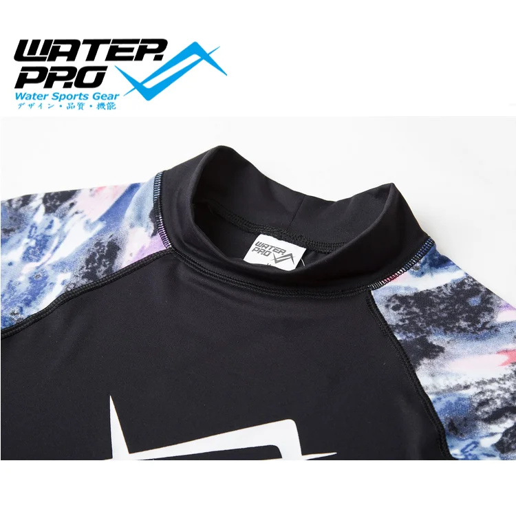 Водный Pro Galaxy Черный/темпера белый набор защиты от солнца UPF 50+ Джерси для водного спорта для плавания для подводного плавания и серфинга
