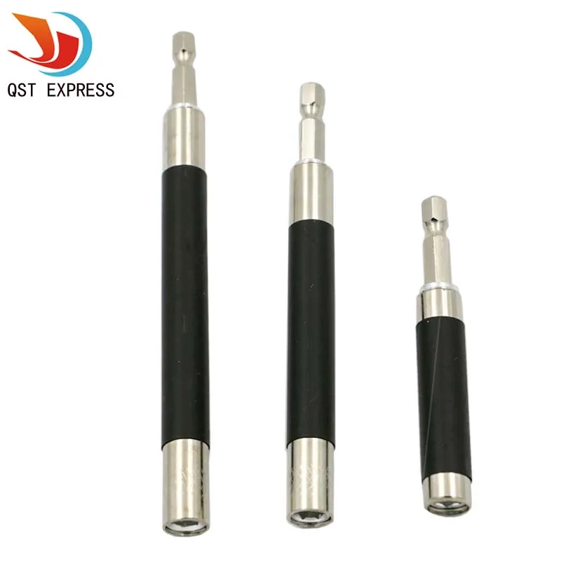 

3pcs 1/4"(6.35mm) 80-140mm Stretch Hex Socket Shank Holder Rod Scalable Screwdriver Drill