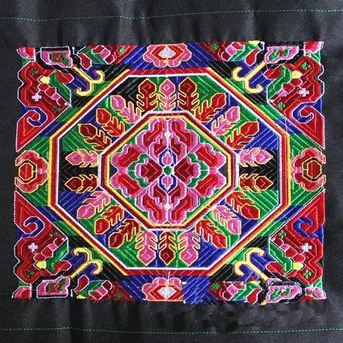 

miao hand stitch crochet plain fabric embroidery patch dress shoes bag applique trim ethnic tribal nepal thai india boho DIY