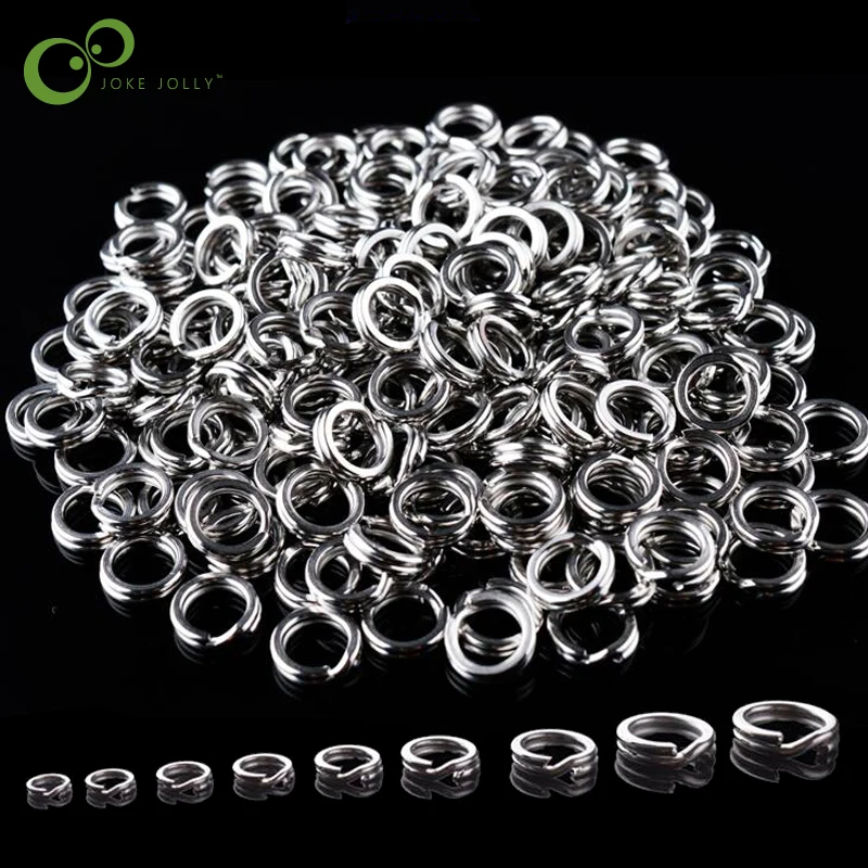 500pcs Stainless Steel Split Ring Diameter from 4mm to 8mm Heavy Duty