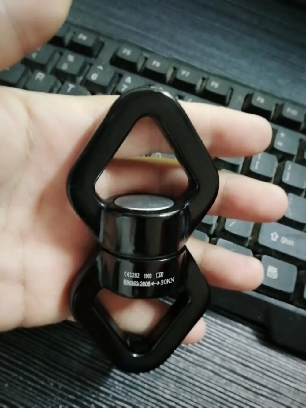 

10 Pcs 30KN protable Safety Rotational Device Black Rotator Rope Swivel Connector