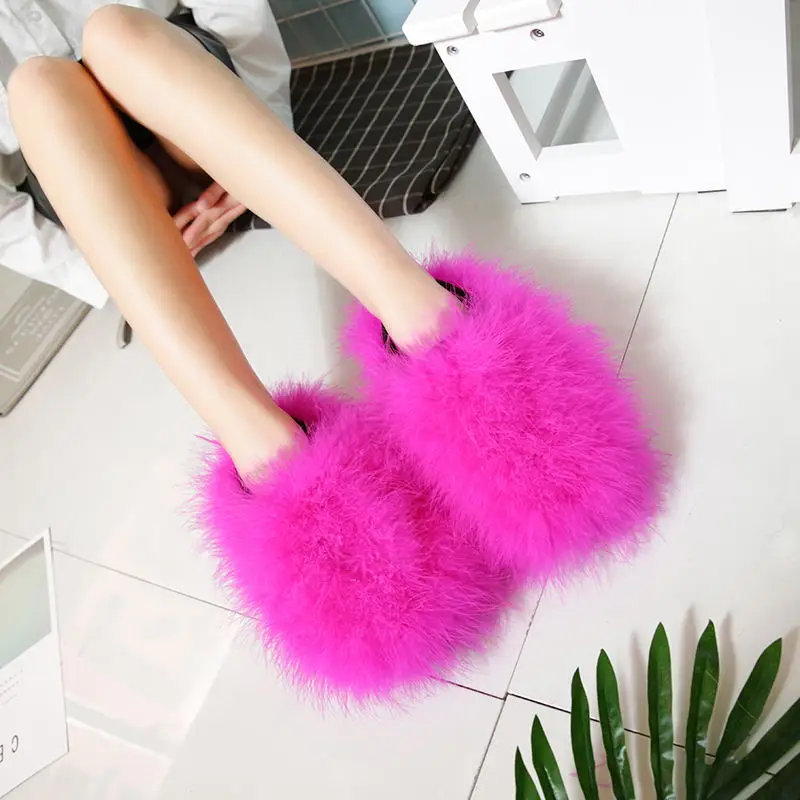 

10 color 2017 women autumn and winter shoes woman genuine natural real rabbit fur furry plush leather oxfords warm flats loafers