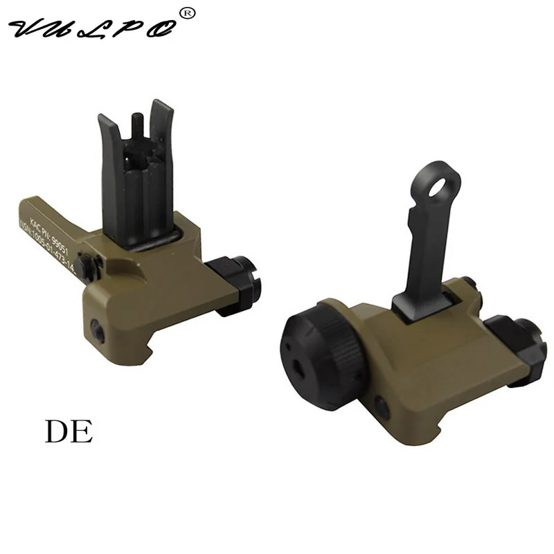 Vista de Ferro Traseira para a Caça Vulpo Tático Estilo m Flip up Dobrável Frente Vista Airsoft Kac 300 4 Vulpo tático kac estilo 300 m flip