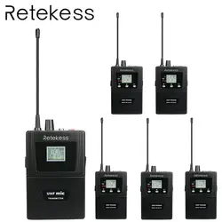 RETEKESS Беспроводная Конференц-система RF система синхронного перевода 1 UHF микрофон передатчик + 5 UHF Телефон моно приемник