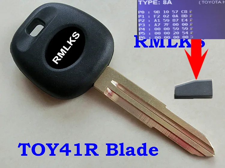 RMLKS транспондер брелок с H 8A чип подходит для Toyota RAV4 камера заднего вида Reiz Highlander Yaris Corolla чистое лезвие ключа - Количество кнопок: TOY41R Blade H Chip