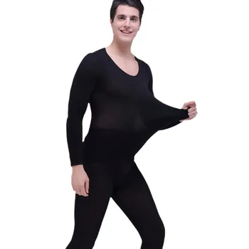 

Men's Seamless Thermal Underwear Black Long Johns Men's Thermal Underwear Sets