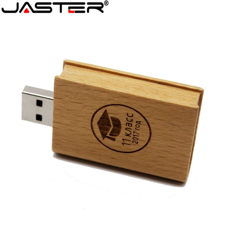Пользовательский логотип Кленовая деревянная книга стиль USB флэш накопитель 4 ГБ