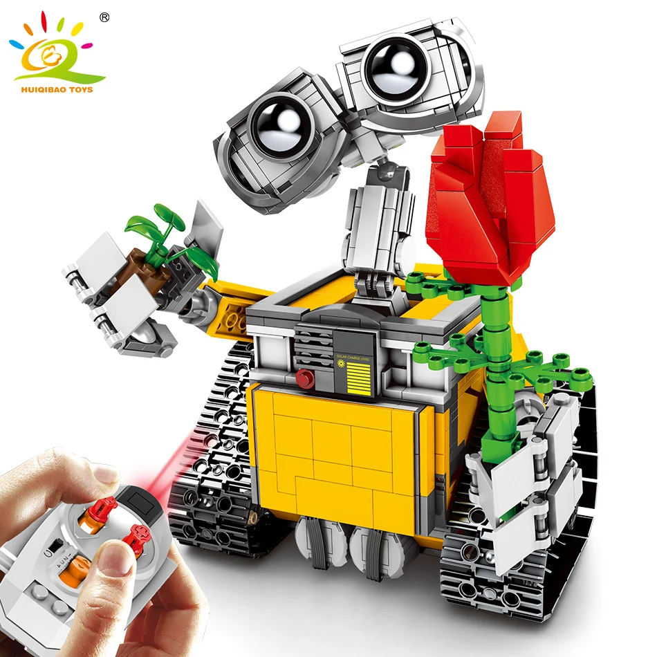 853pcs Remote Control Wall E Robot Building Blocks Compatible Legoed
