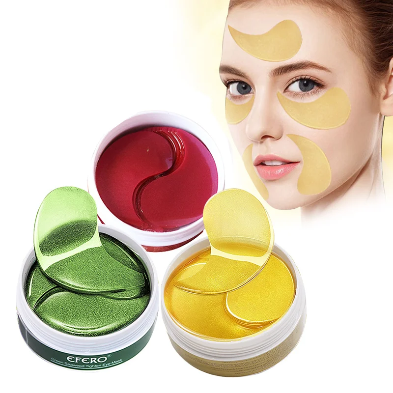 

60PCS/Box Collagen Eye Mask for the Face Anti Wrinkle Gel Sleep Gold Mask Eye Patches Under Eye Bags Dark Circles Eye Pad TSLM1