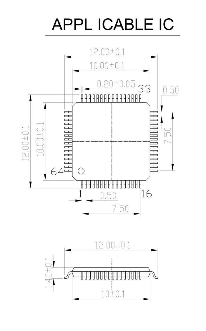 QFP64 TQFP64 LQFP64 к DIP64 QFP Программирование Гнездо шаг 0,5 мм IC Размер корпуса 10x10 мм FPQ-64-0.5-06 тестовая розетка адаптер