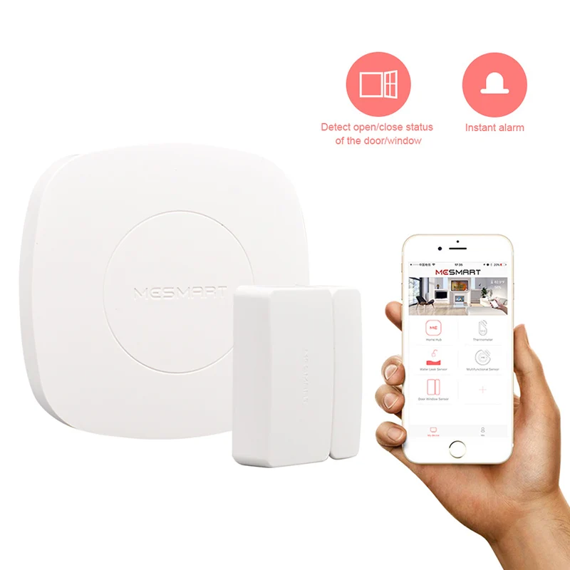 

MESMART Home Automation Kit Smart Hub+Door Sensor, Privacy Protector Drawer Garage Close Open Reminder Notification Alarm on APP