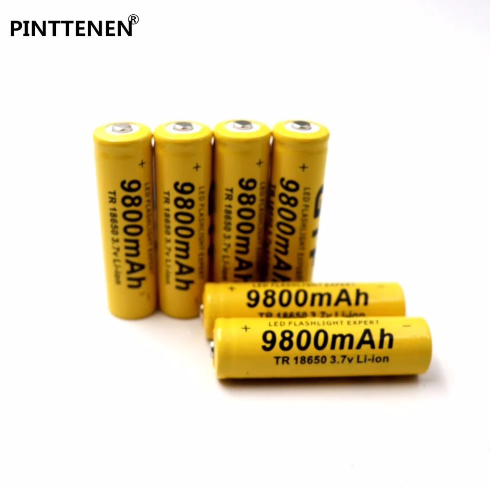 

2018 High Quality 9800mAh 3.7V 18650 Lithium ion batteries Rechargeable Battery For Flashlight Torch Free shipping