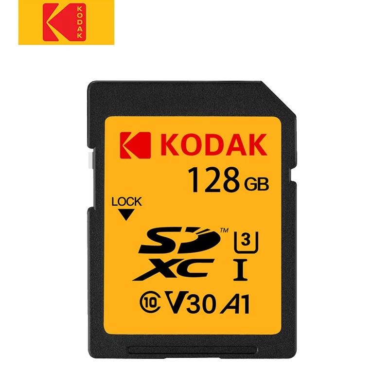 Дешевый Kodak sd карта 64G высокая скорость карты памяти для sony Canon Nikon micro Цифровые зеркальные камеры sd карта 128 gb SDXC U3 V30