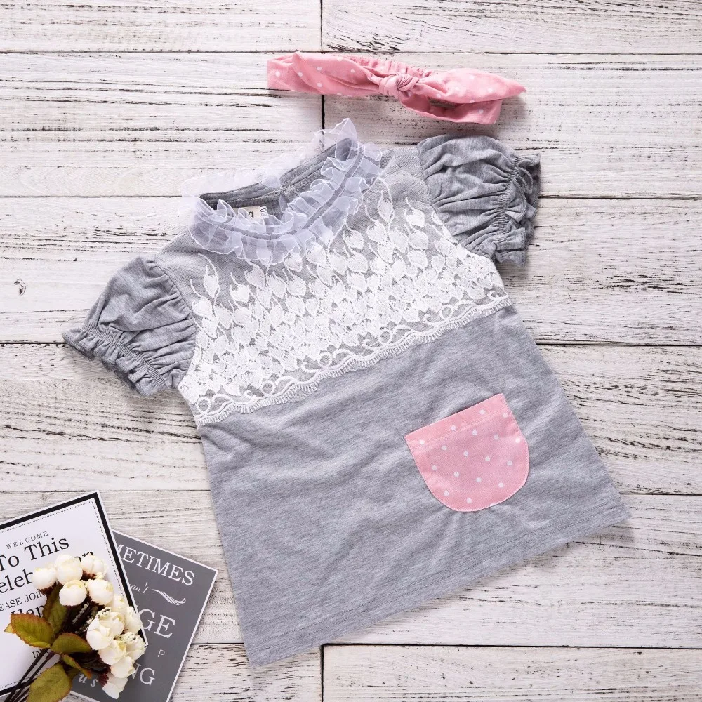 Tiny Cottons 2018 Grey T Shirt Baby Birthday Shirt Baby Girl Summer