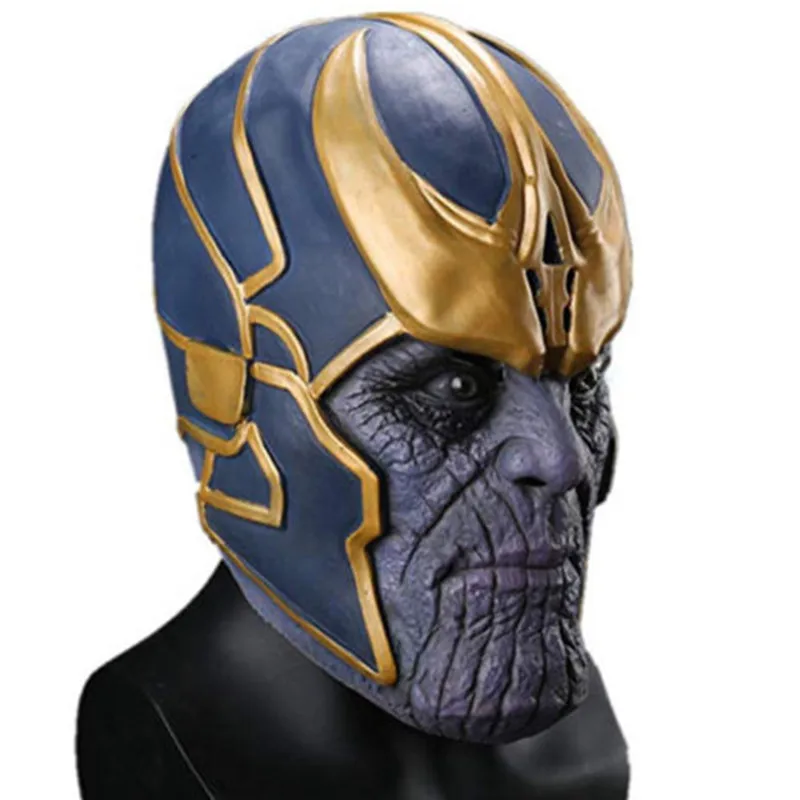 Thanos Косплей Маска супергерой перчатки Таноса Мстители 4 эндигра полный голова латексный шлем Косплей Аксессуары для Хэллоуина