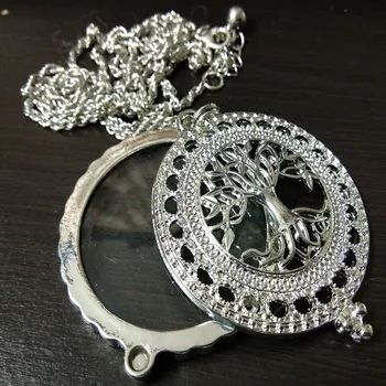 

ZYOKRA 6PCS Brand Design Silver Lucky Tree Monocle Magnifier Magnifying Glass DIY Sewing Needlework