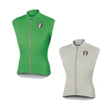 Зеленый итальянский открытый спортивный Джерси жилет для бега верхняя одежда велосипед одежда дышащий без рукавов