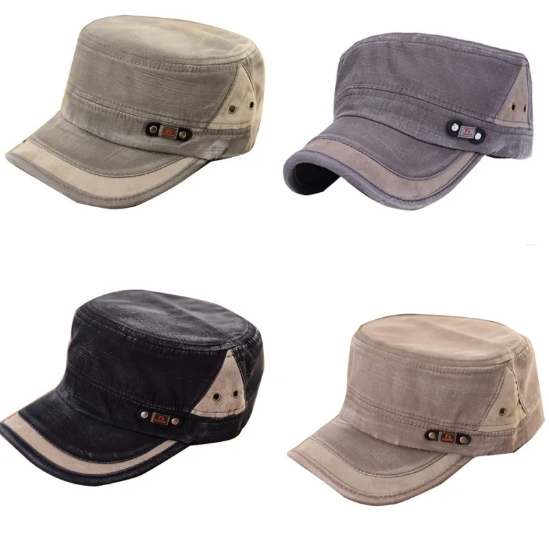 Classic Men Women Adjustable Army Plain 